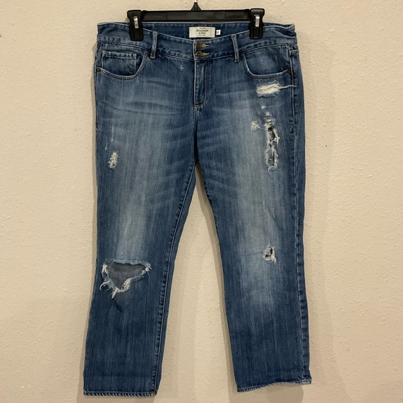 Vintage Abercrombie & Fitch Distressed Jeans Med Wash Women’s Size 10 - Picture 1 of 14